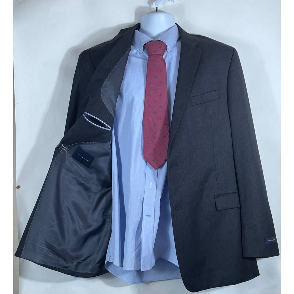 Tommy Hilfiger Mens size 46 Long‎ Gray Blazer